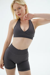 Rise Crossline Bra - Coal Grey