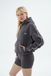 Rise Collection Kadın Line Hoodie – Coal Grey