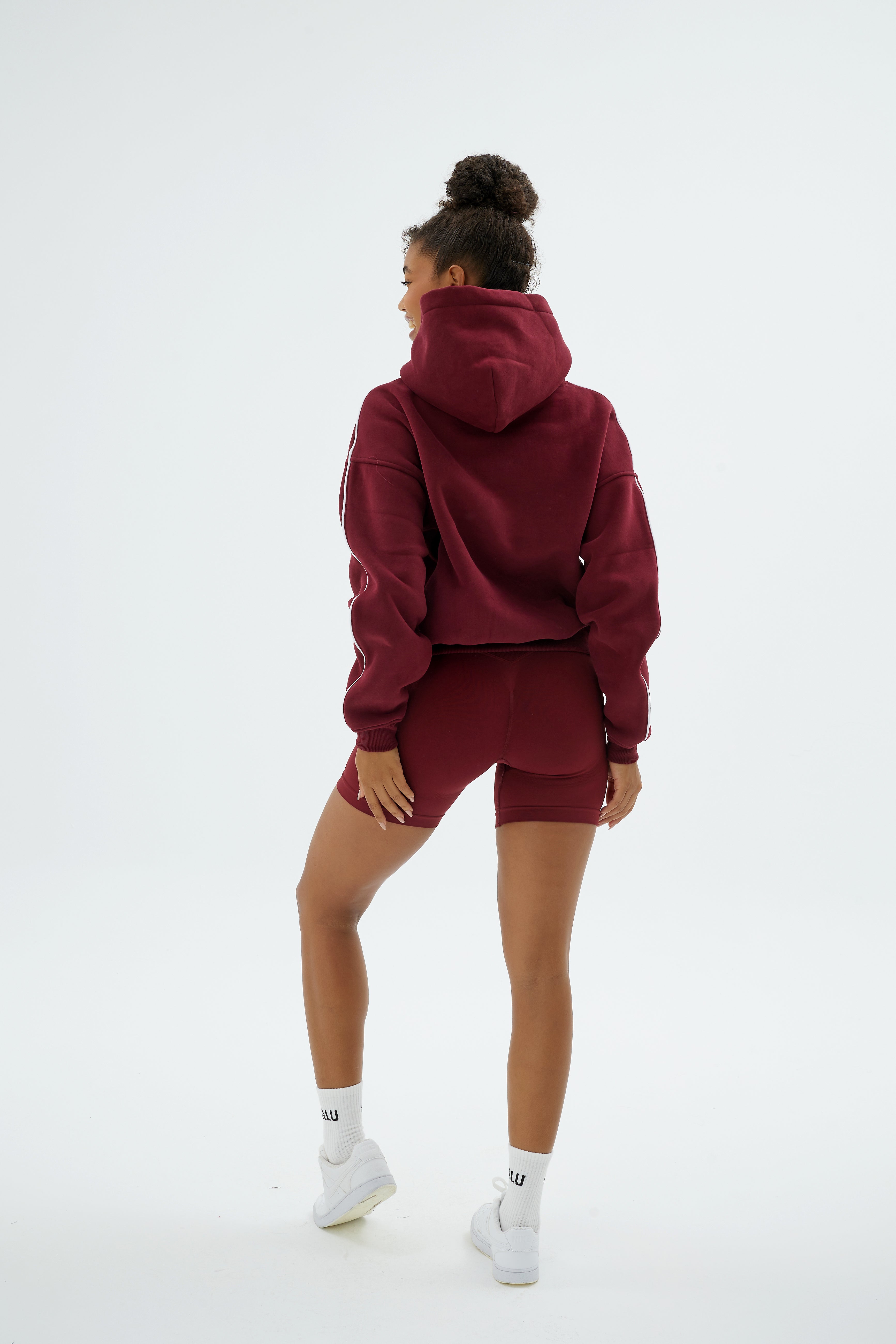 Rise Collection Kadın Line Hoodie – Velvet Red