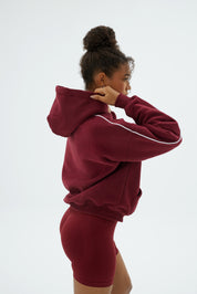 Rise Collection Kadın Line Hoodie – Velvet Red