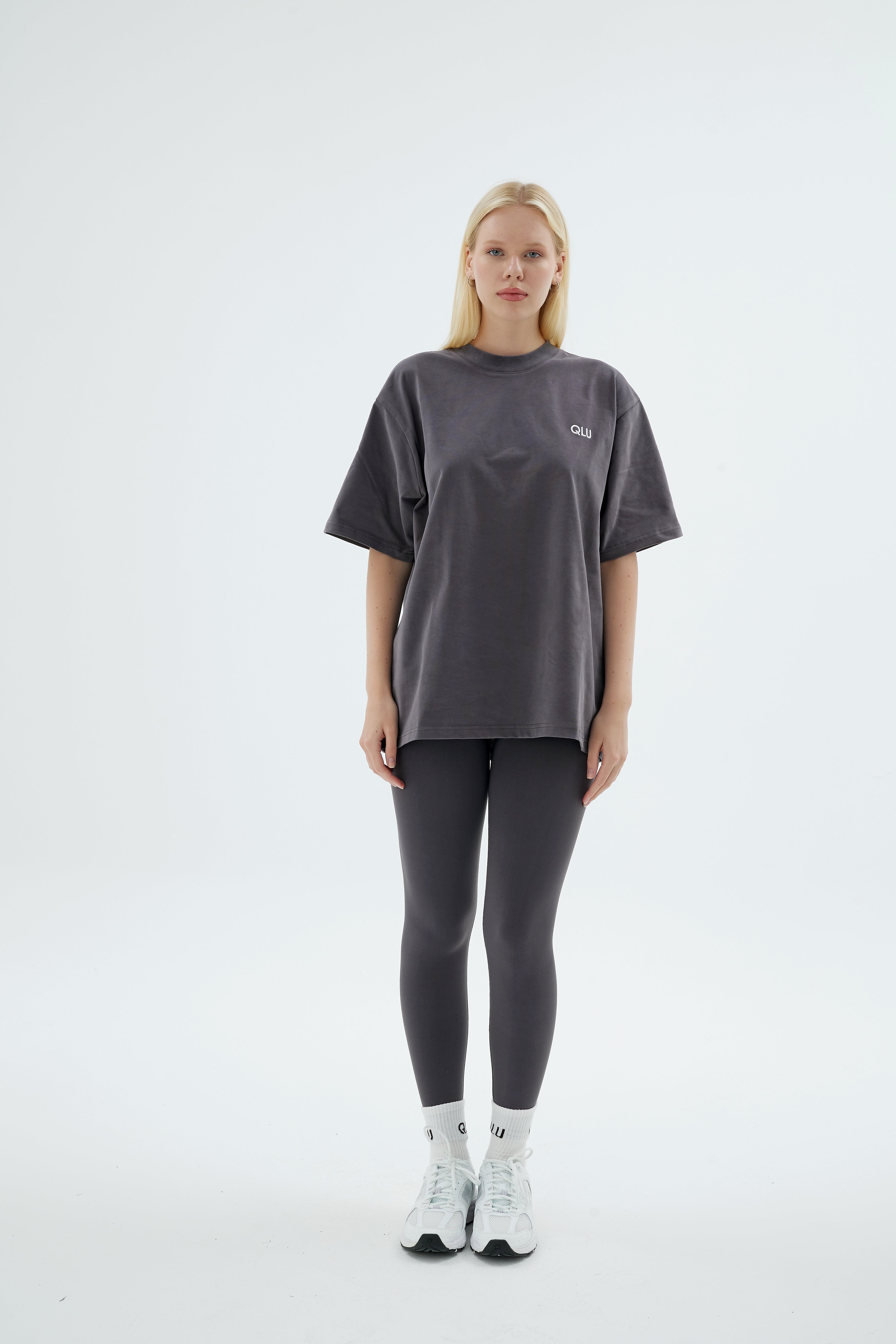 Rise Collection Kadın Combed T-Shirt – Coal Grey