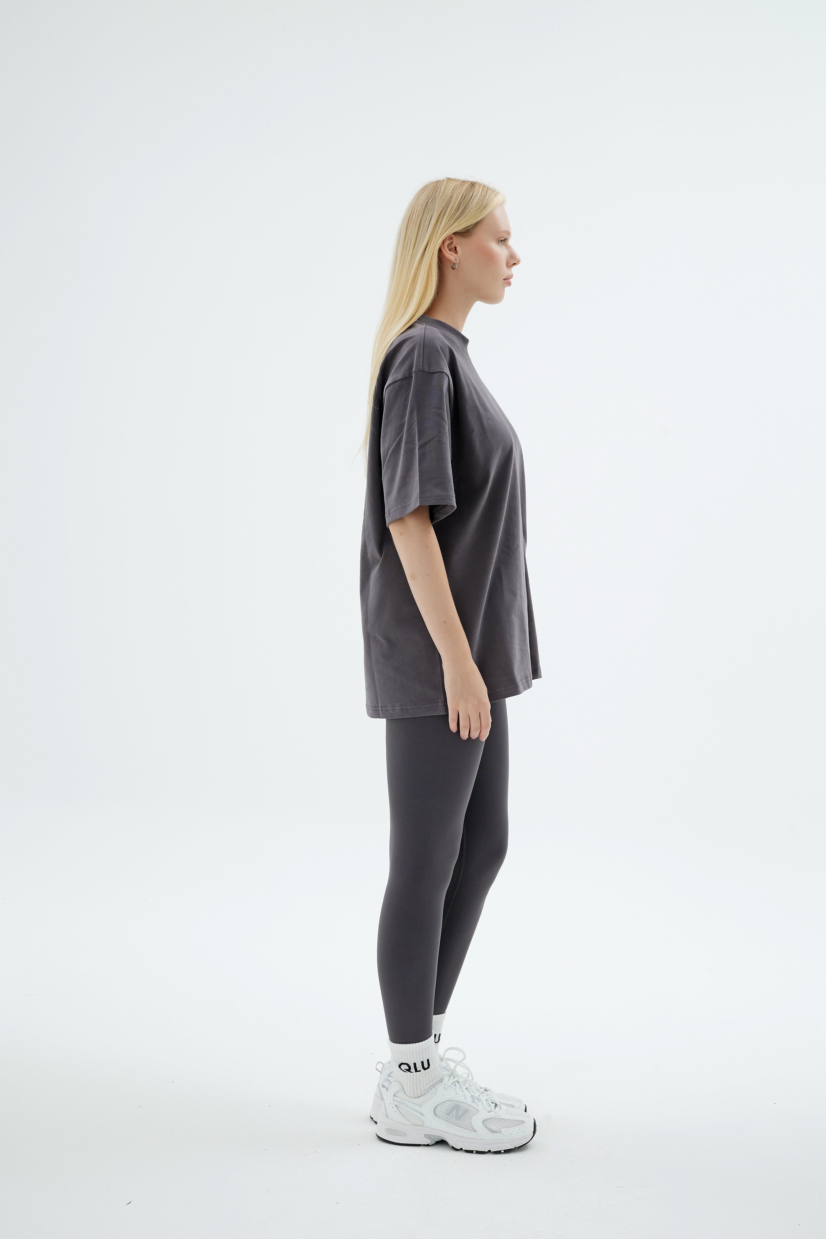 Rise Collection Kadın Combed T-Shirt – Coal Grey