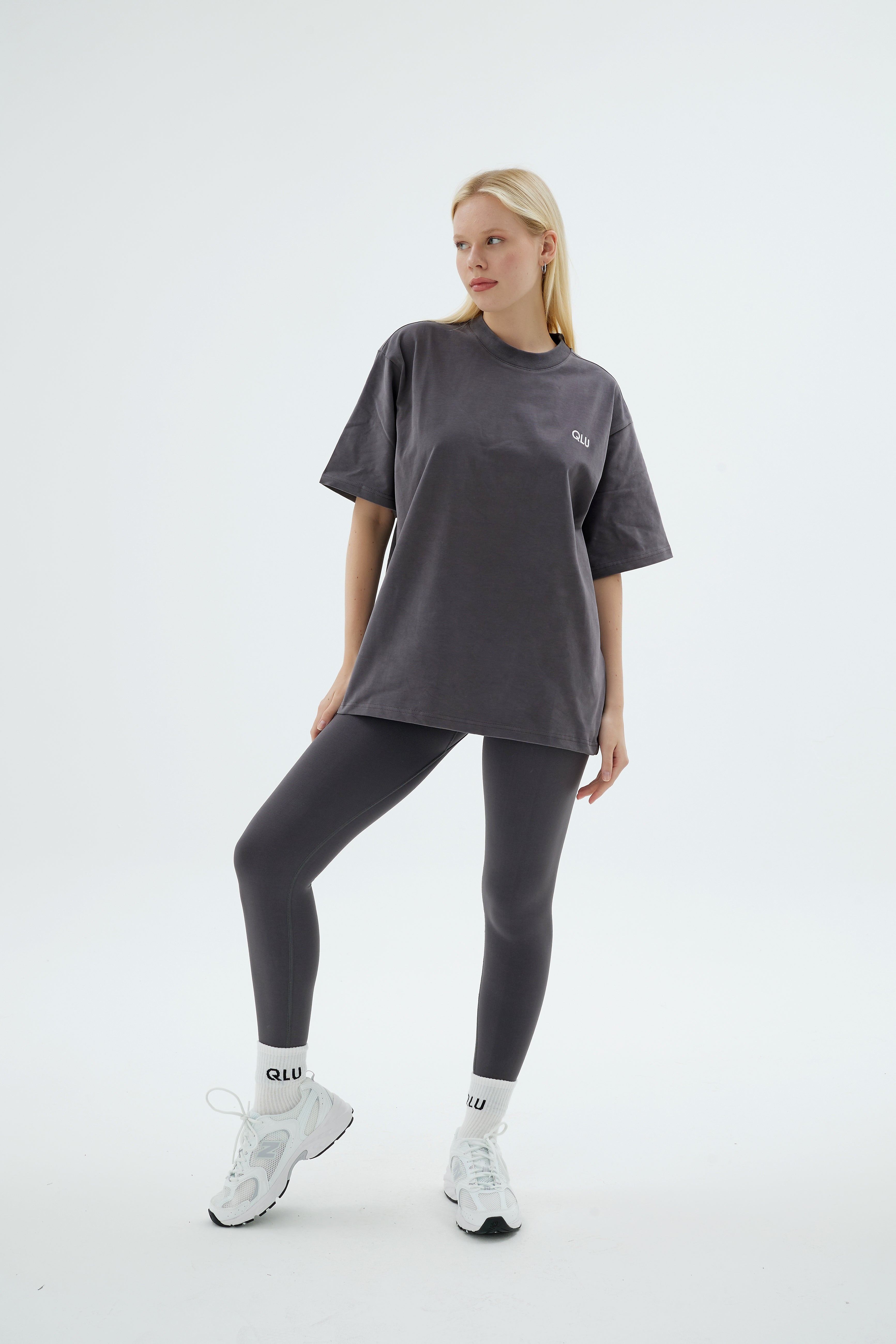 Rise Collection Kadın Combed T-Shirt – Coal Grey