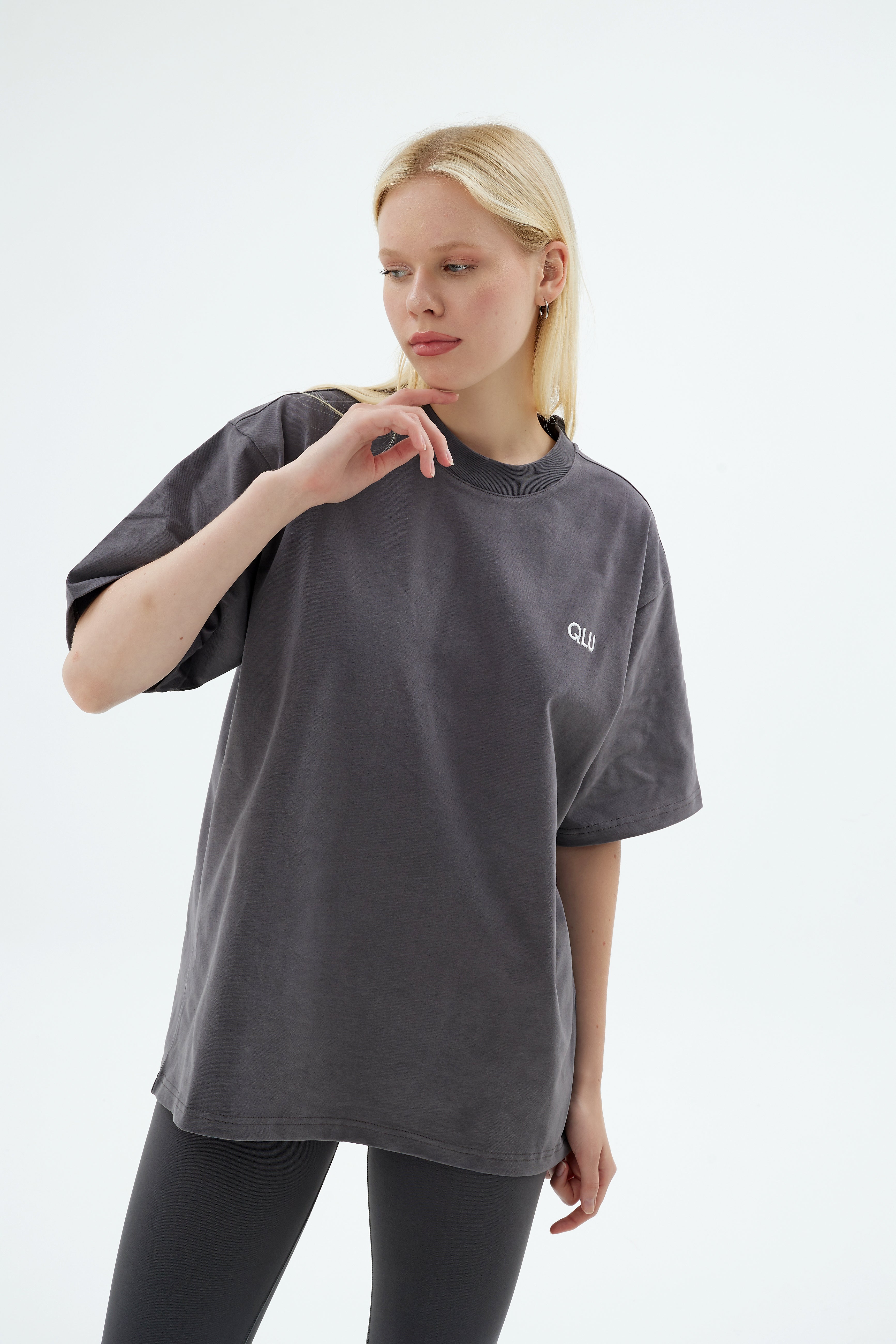 Rise Collection Kadın Combed T-Shirt – Coal Grey