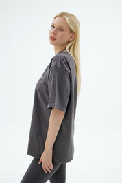 Rise Collection Kadın Combed T-Shirt – Coal Grey
