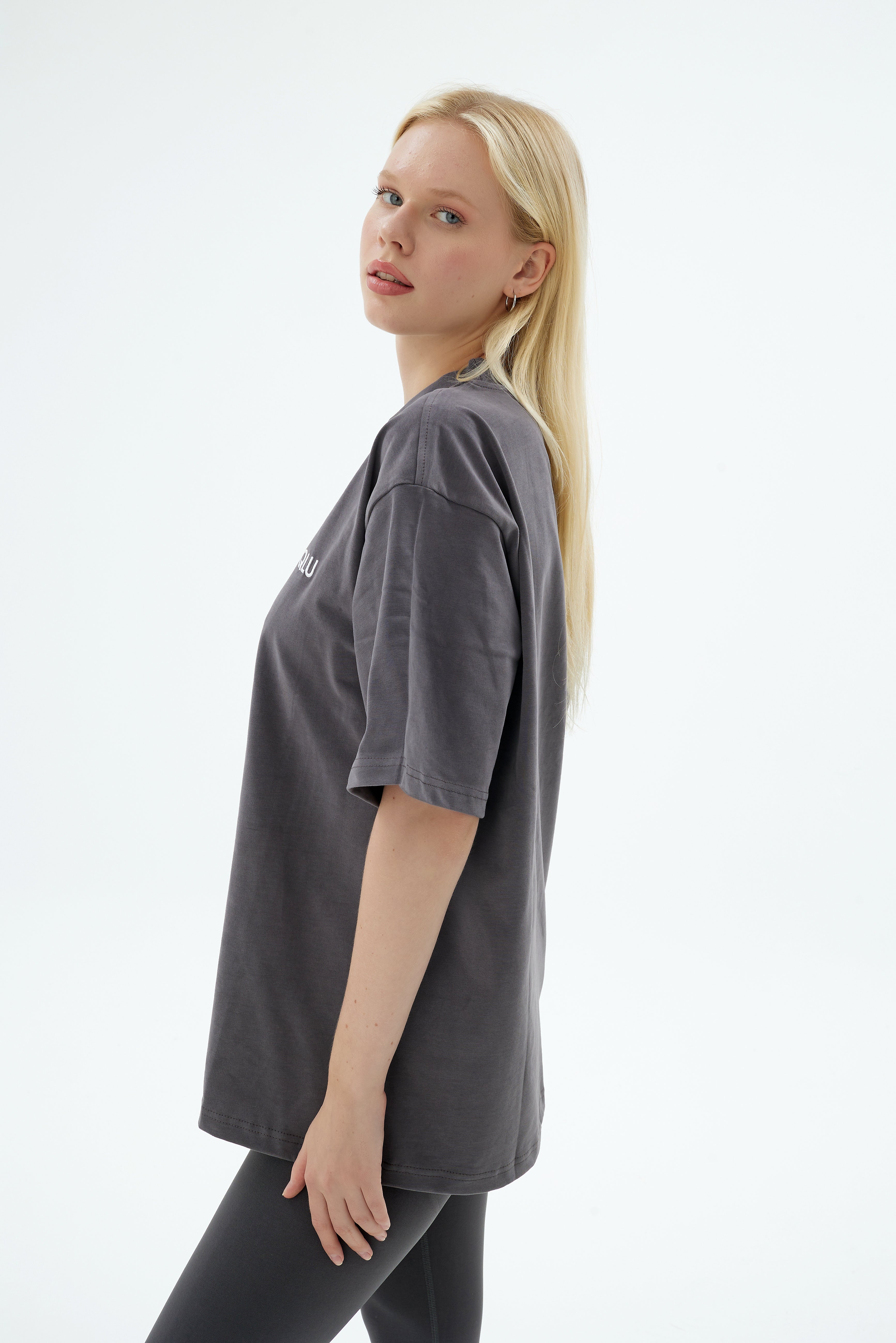 Rise Collection Kadın Combed T-Shirt – Coal Grey