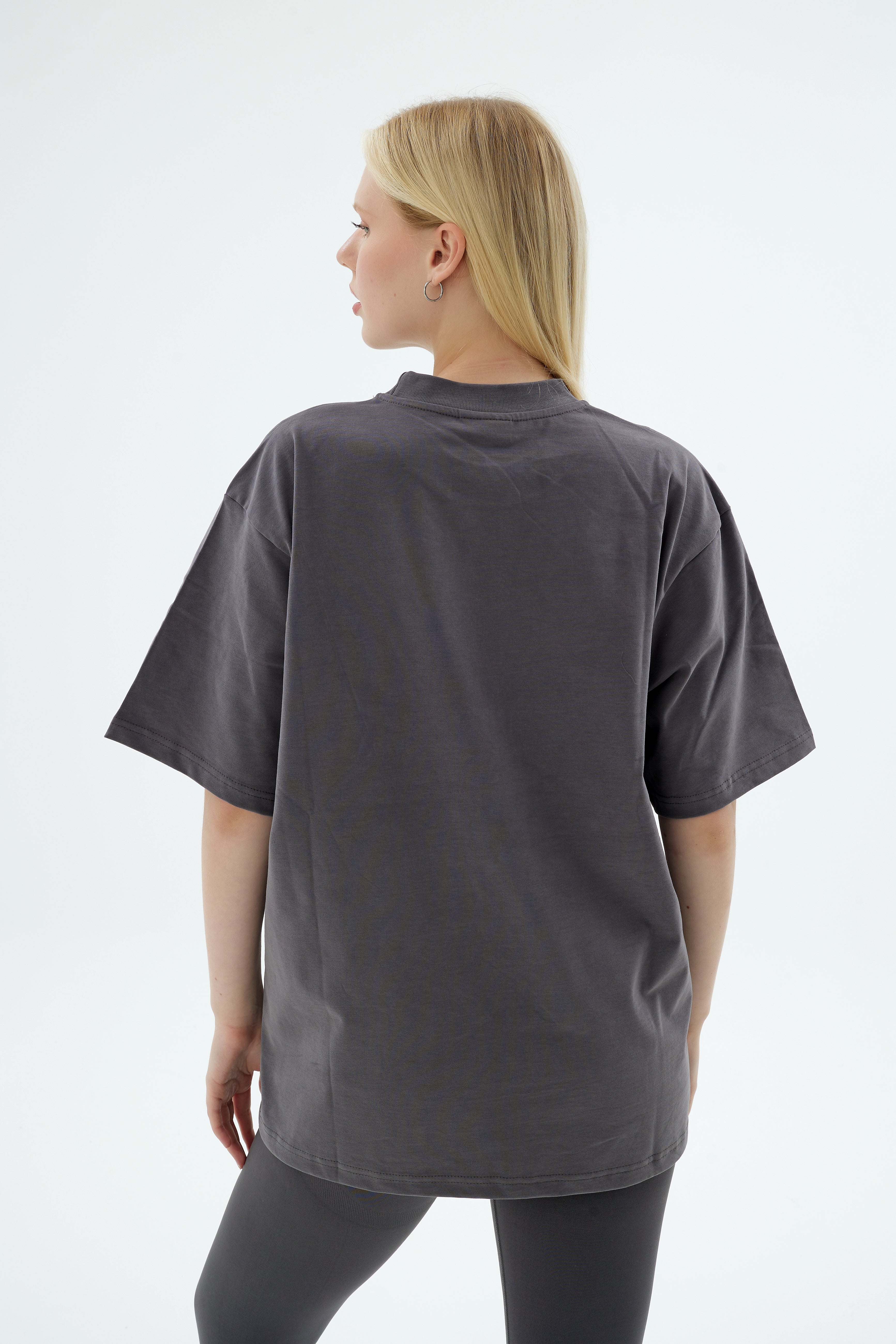 Rise Collection Kadın Combed T-Shirt – Coal Grey