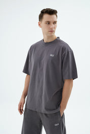 Rise Collection Erkek Combed T-Shirt – Coal Grey