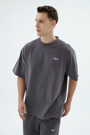 Rise Collection Erkek Combed T-Shirt – Coal Grey