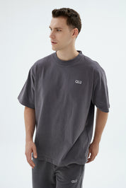 Rise Collection Men's Overlay T-Shirt – Coal Gray