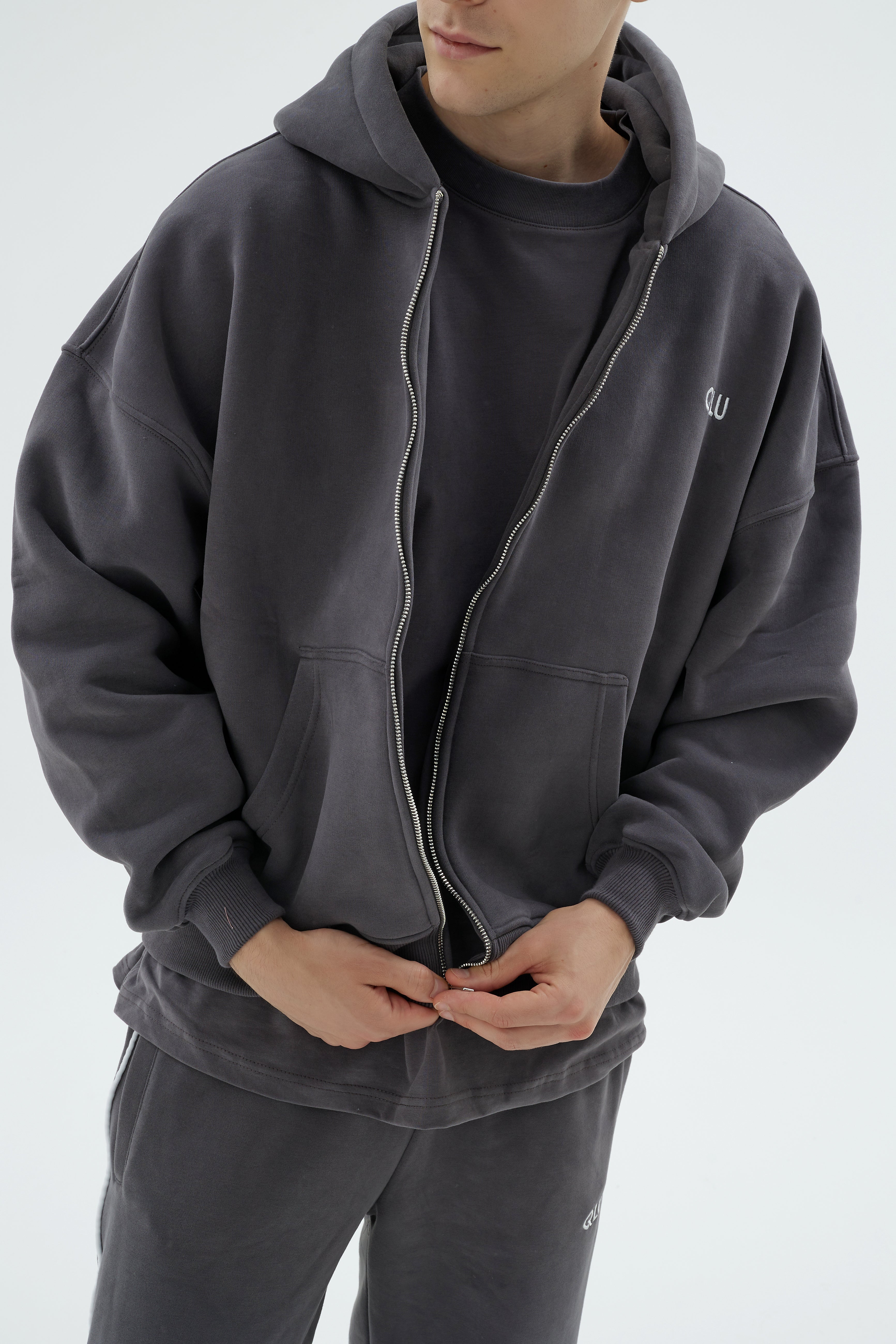 Rise Collection Erkek Zip Jacket – Coal Grey