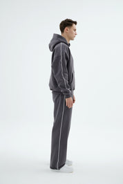 Rise Collection Erkek Line Hoodie – Coal Grey