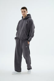 Rise Collection Erkek Line Hoodie – Coal Grey
