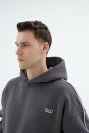 Rise Collection Erkek Line Hoodie – Coal Grey