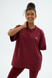 Rise Collection Kadın Combed T-Shirt – Velvet Red