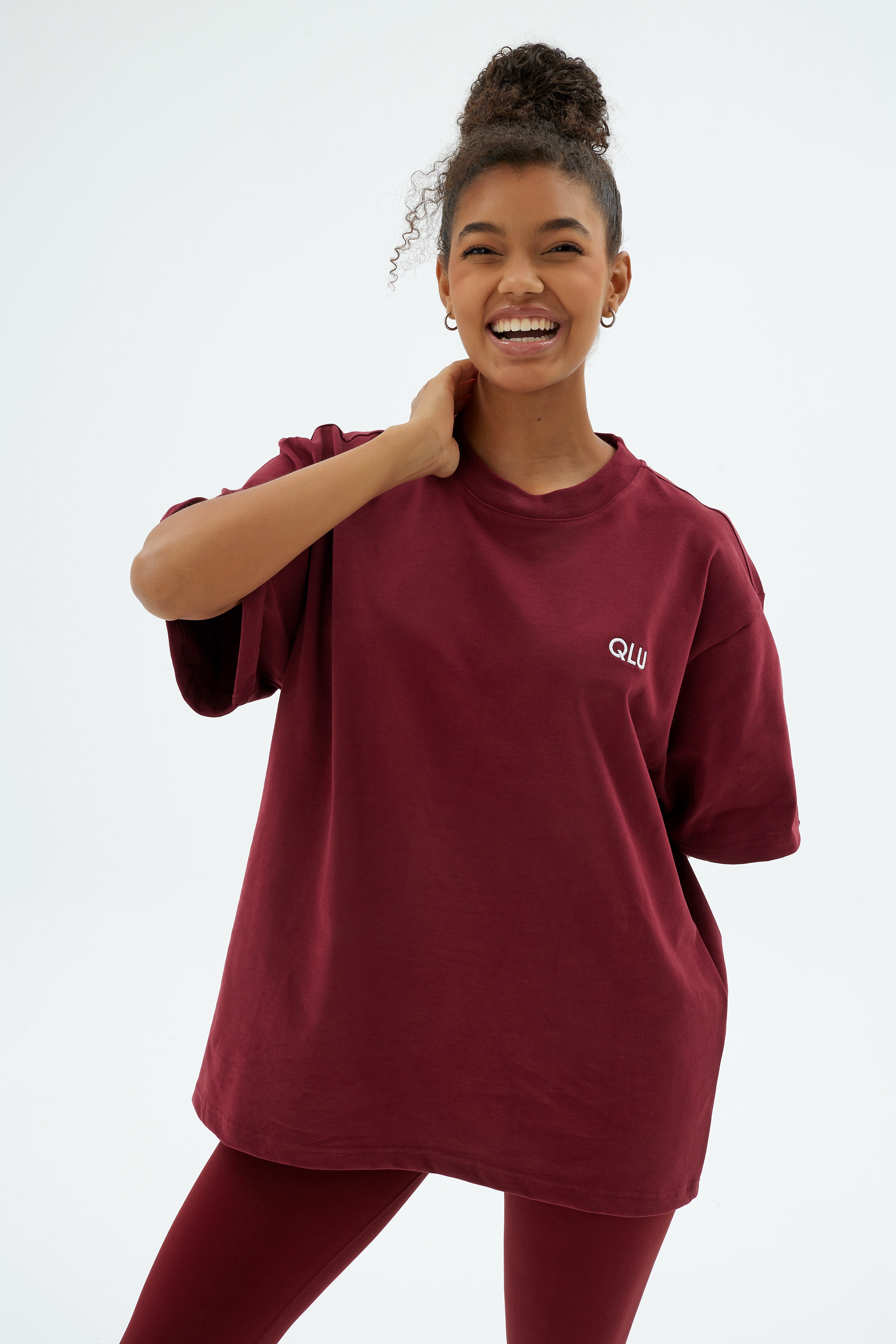 Rise Collection Kadın Combed T-Shirt – Velvet Red