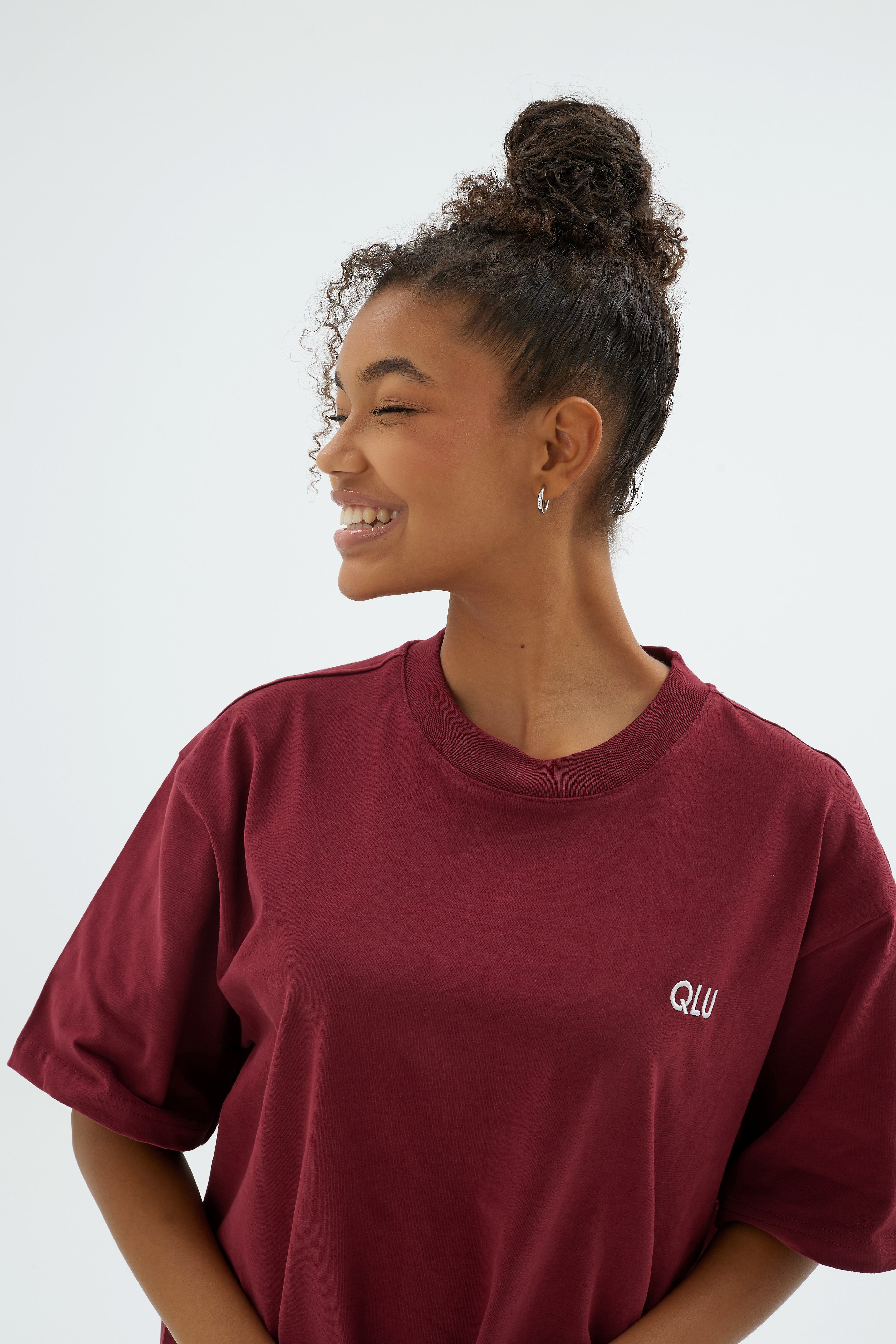 Rise Collection Kadın Combed T-Shirt – Velvet Red