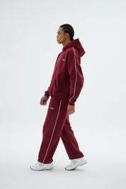 Rise Collection Erkek Line Hoodie – Velvet Red