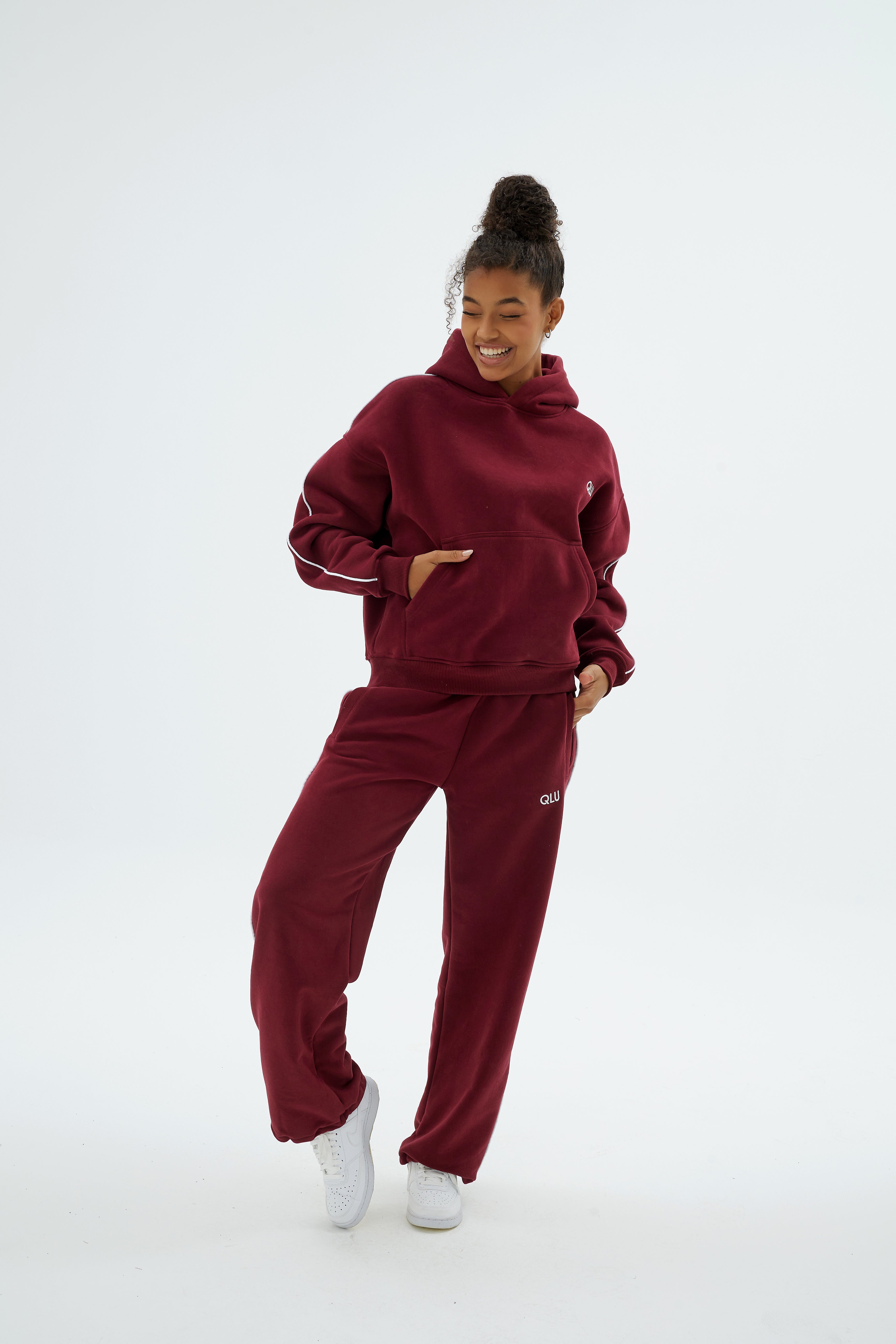 Rise Collection Kadın Line Jogger – Velvet Red
