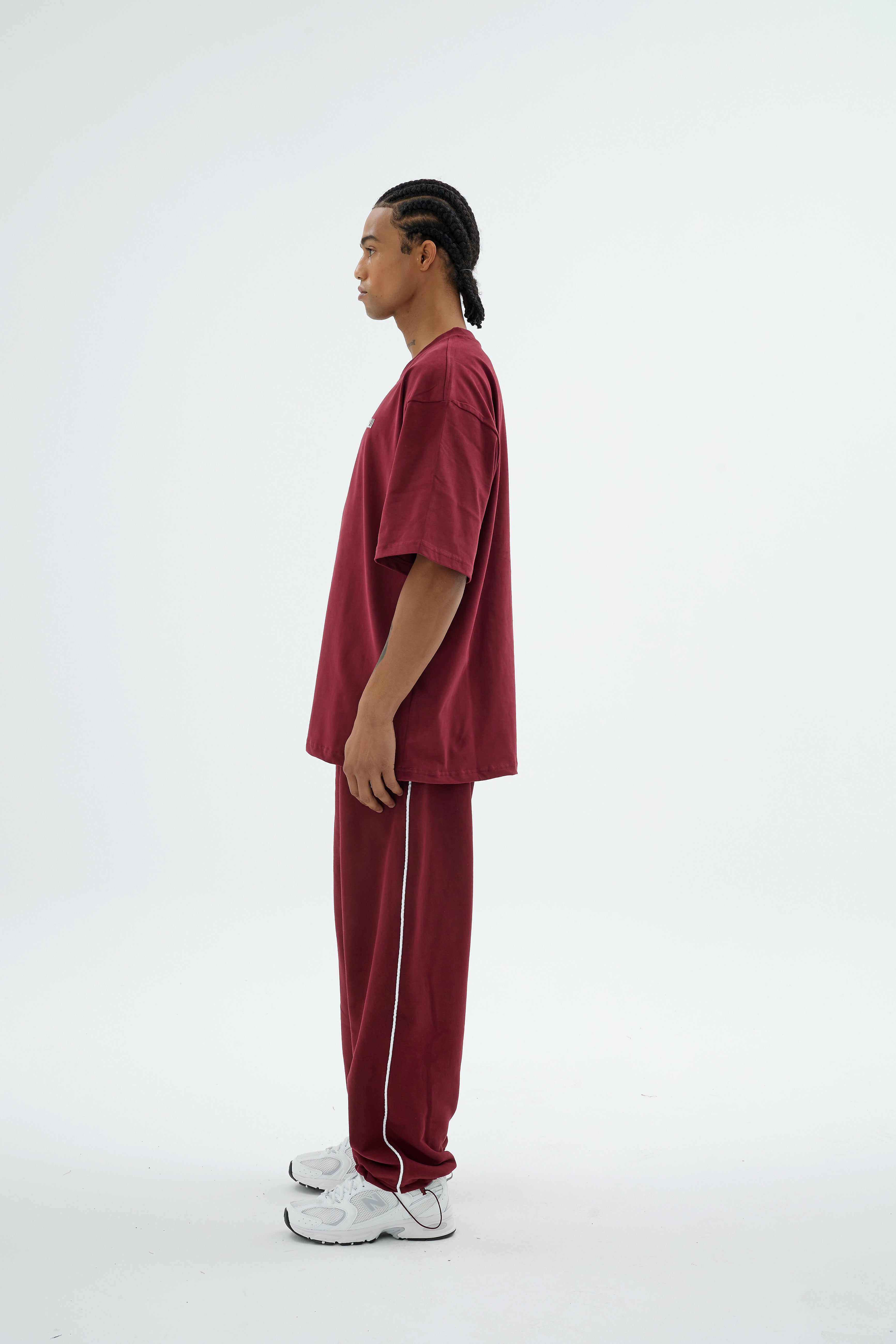 Rise Collection Erkek Line Jogger – Velvet Red