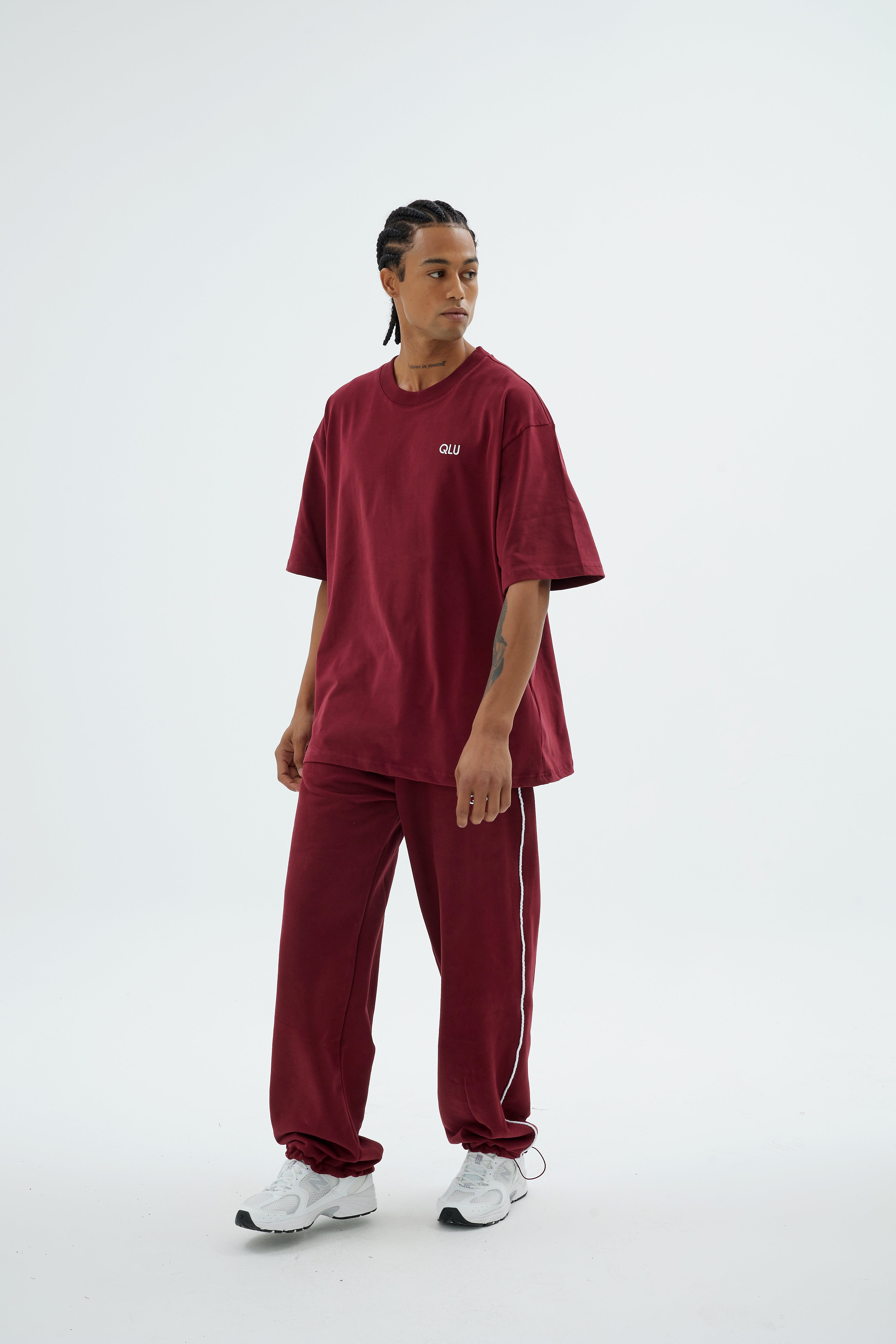 Rise Collection Erkek Line Jogger – Velvet Red