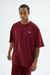 Rise Collection Erkek Combed T-Shirt – Velvet Red