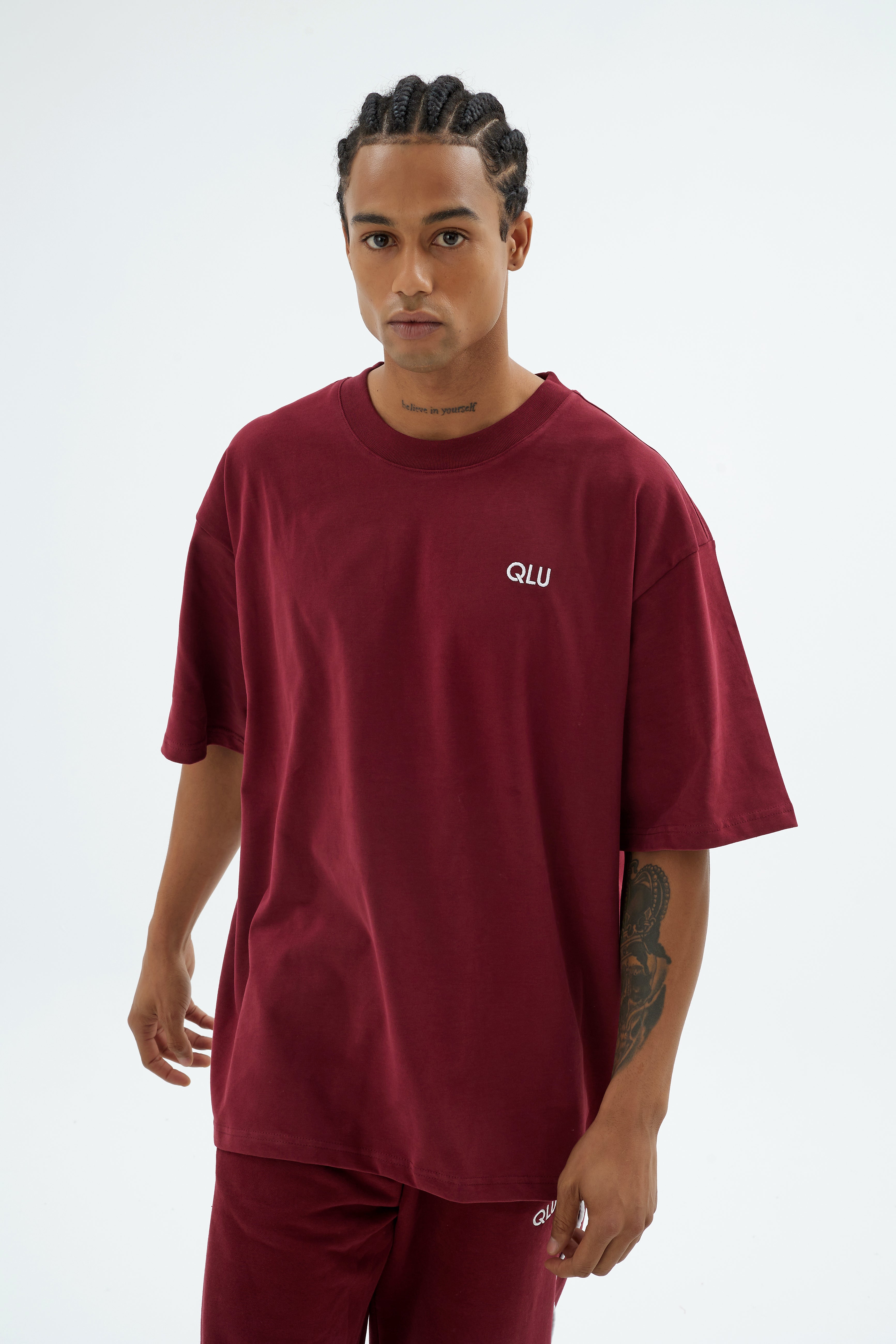 Rise Collection Erkek Combed T-Shirt – Velvet Red