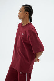 Rise Collection Erkek Combed T-Shirt – Velvet Red