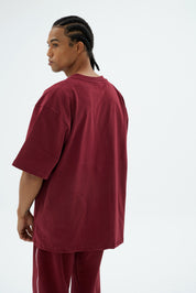 Rise Collection Erkek Combed T-Shirt – Velvet Red