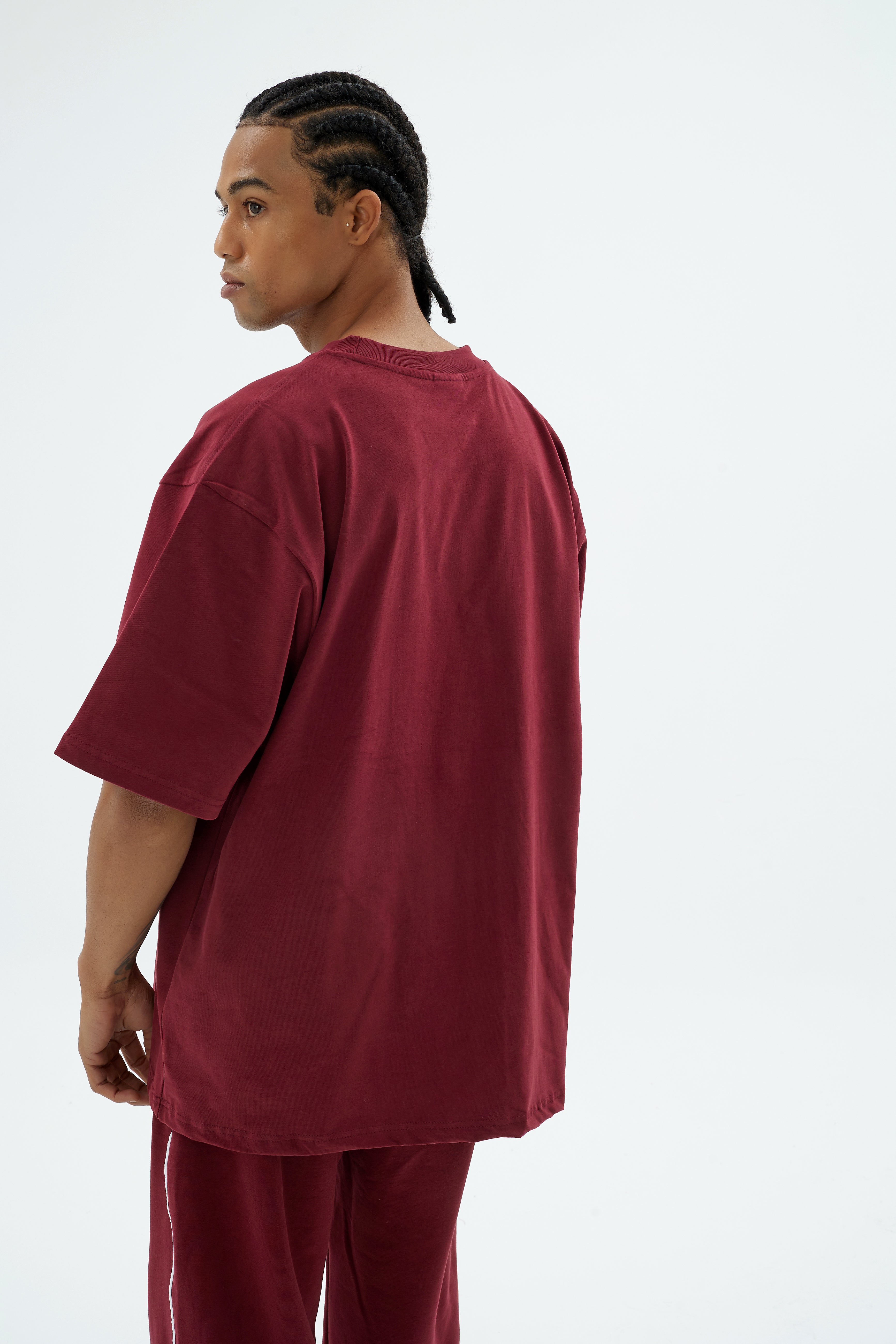 Rise Collection Erkek Combed T-Shirt – Velvet Red