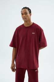 Rise Collection Erkek Combed T-Shirt – Velvet Red