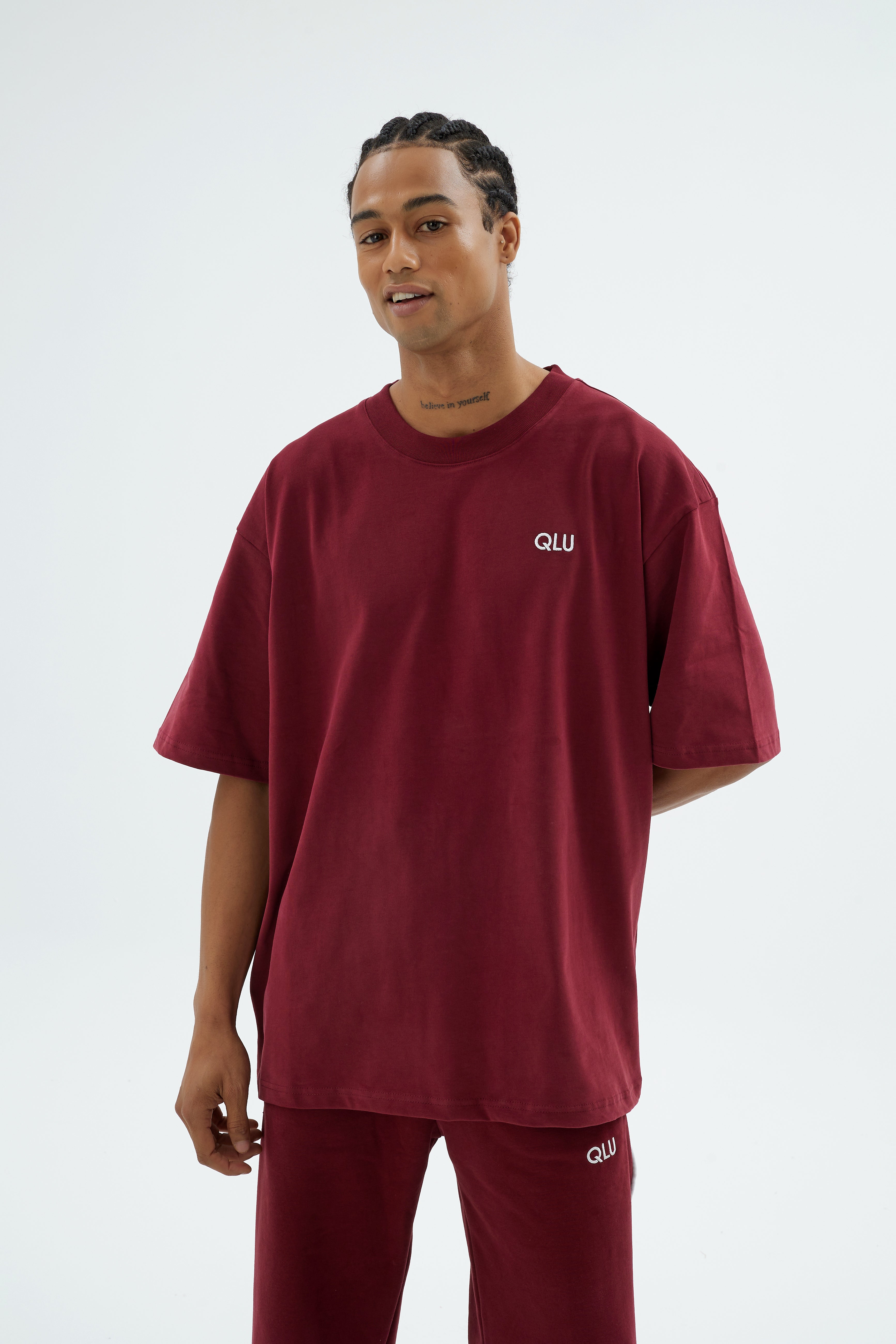 Rise Collection Erkek Combed T-Shirt – Velvet Red
