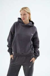 Rise Collection Kadın Line Hoodie – Coal Grey
