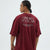 Rise Collection Erkek Overlay T-Shirt – Velvet Red