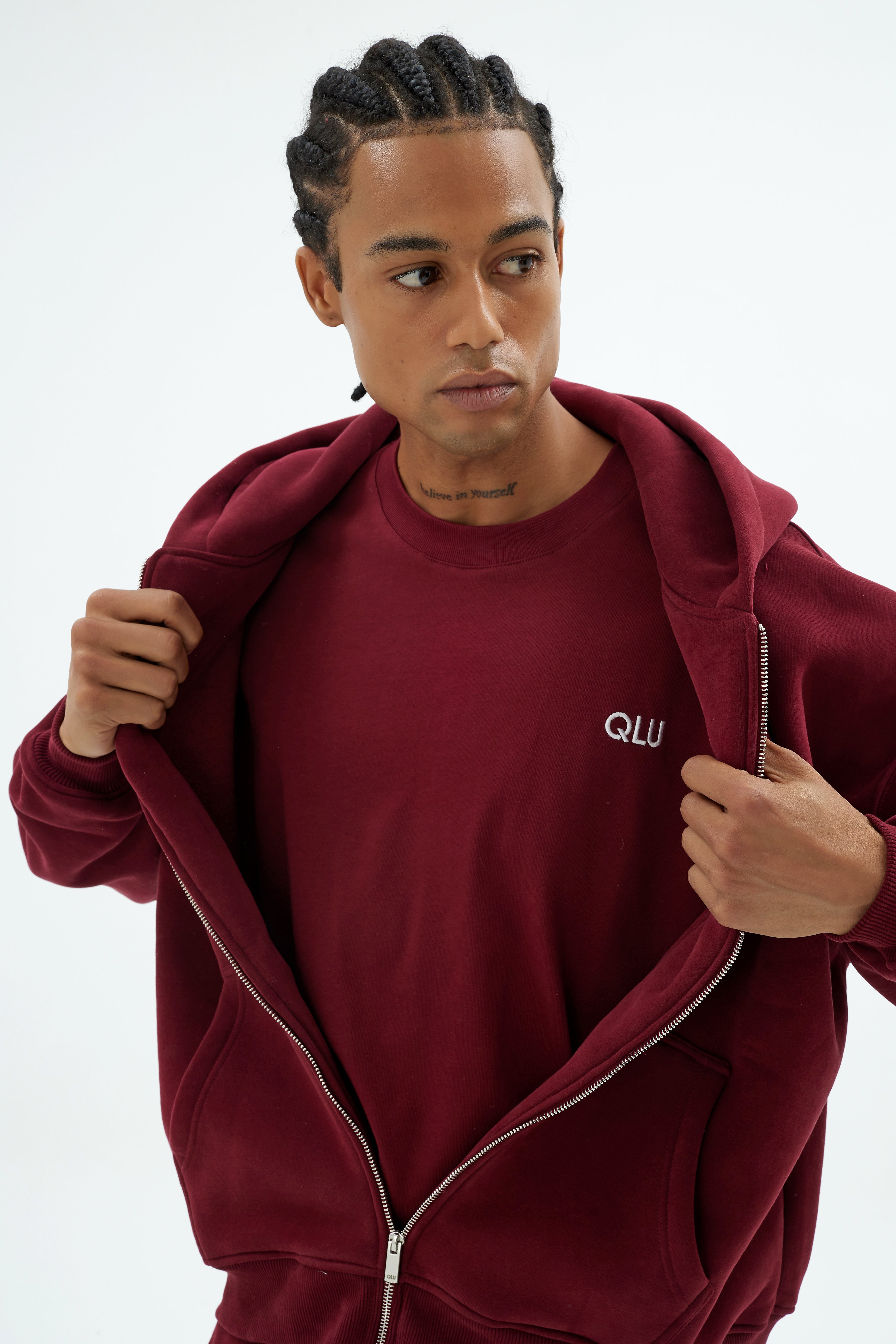 Rise Collection Erkek Zip Jacket – Velvet Red