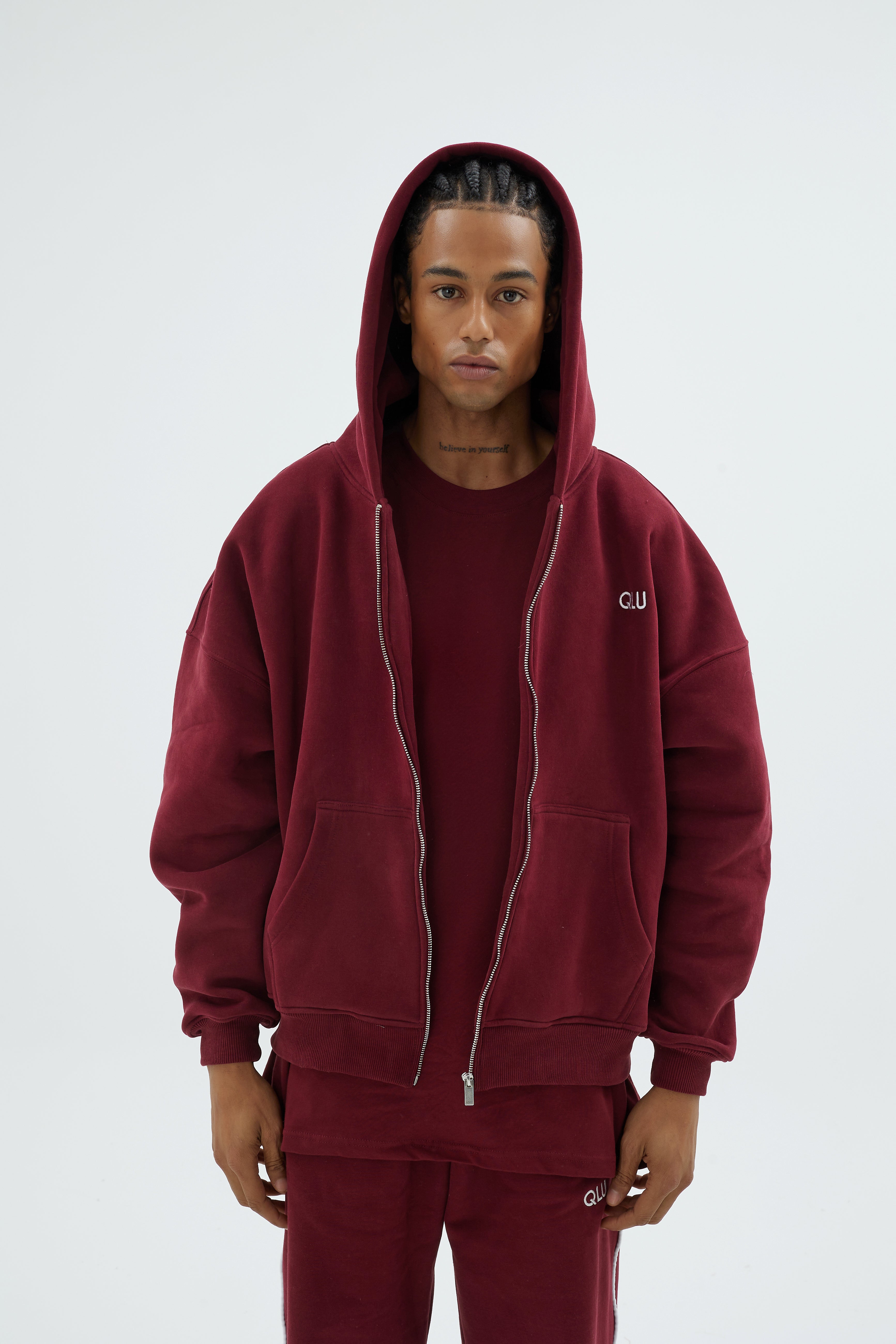 ROCK-O-RAMA Lサイズ　hoddie Rise Collection Erkek Zip Jacket – Velvet Red | QLU