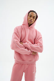 Rise Collection Erkek Line Hoodie – Bare pink