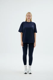 Rise Collection Kadın Overlay T-Shirt – Dark Blue