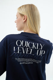 Rise Collection Kadın Overlay T-Shirt – Dark Blue