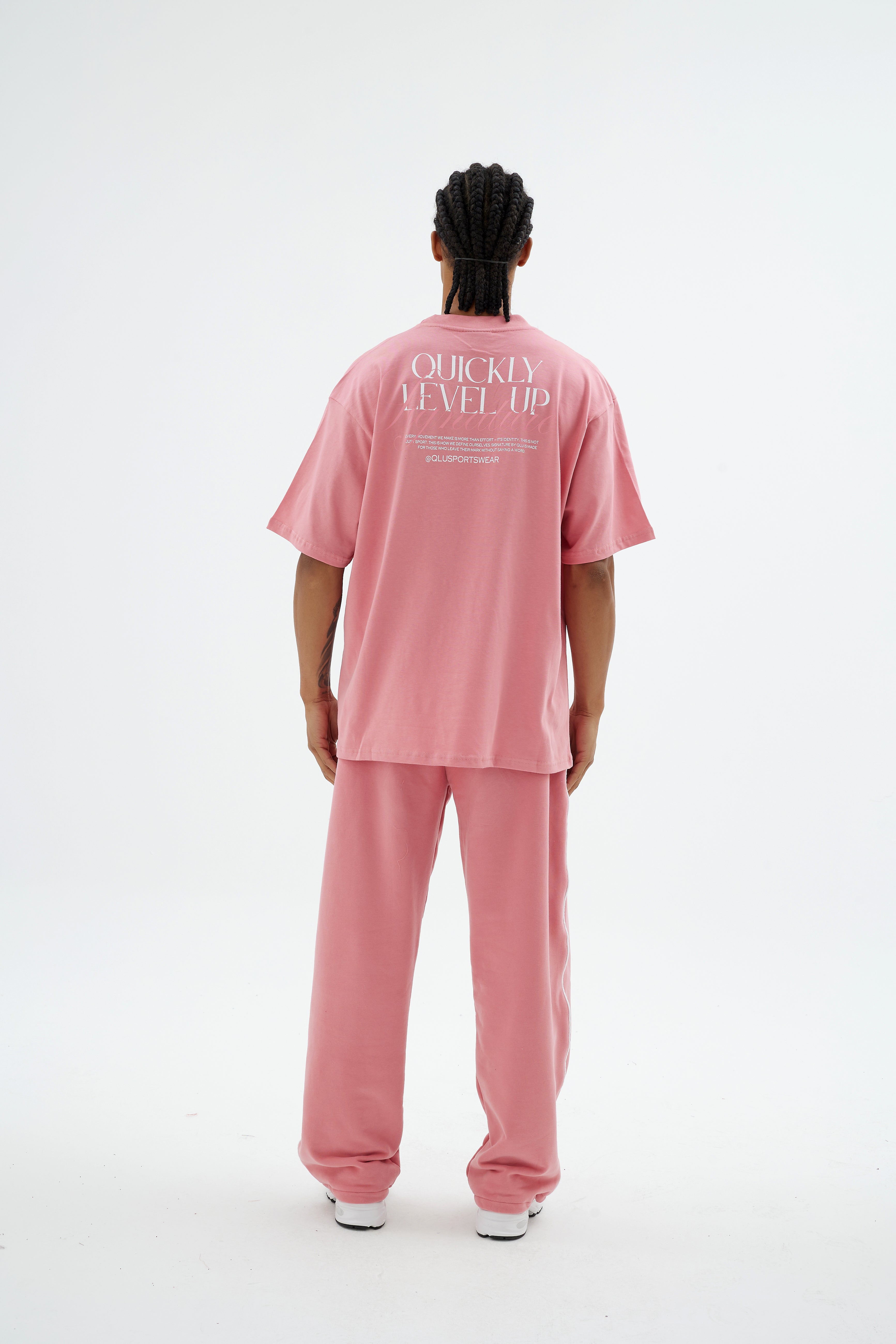 Rise Collection Erkek Overlay T-Shirt – Bare Pink