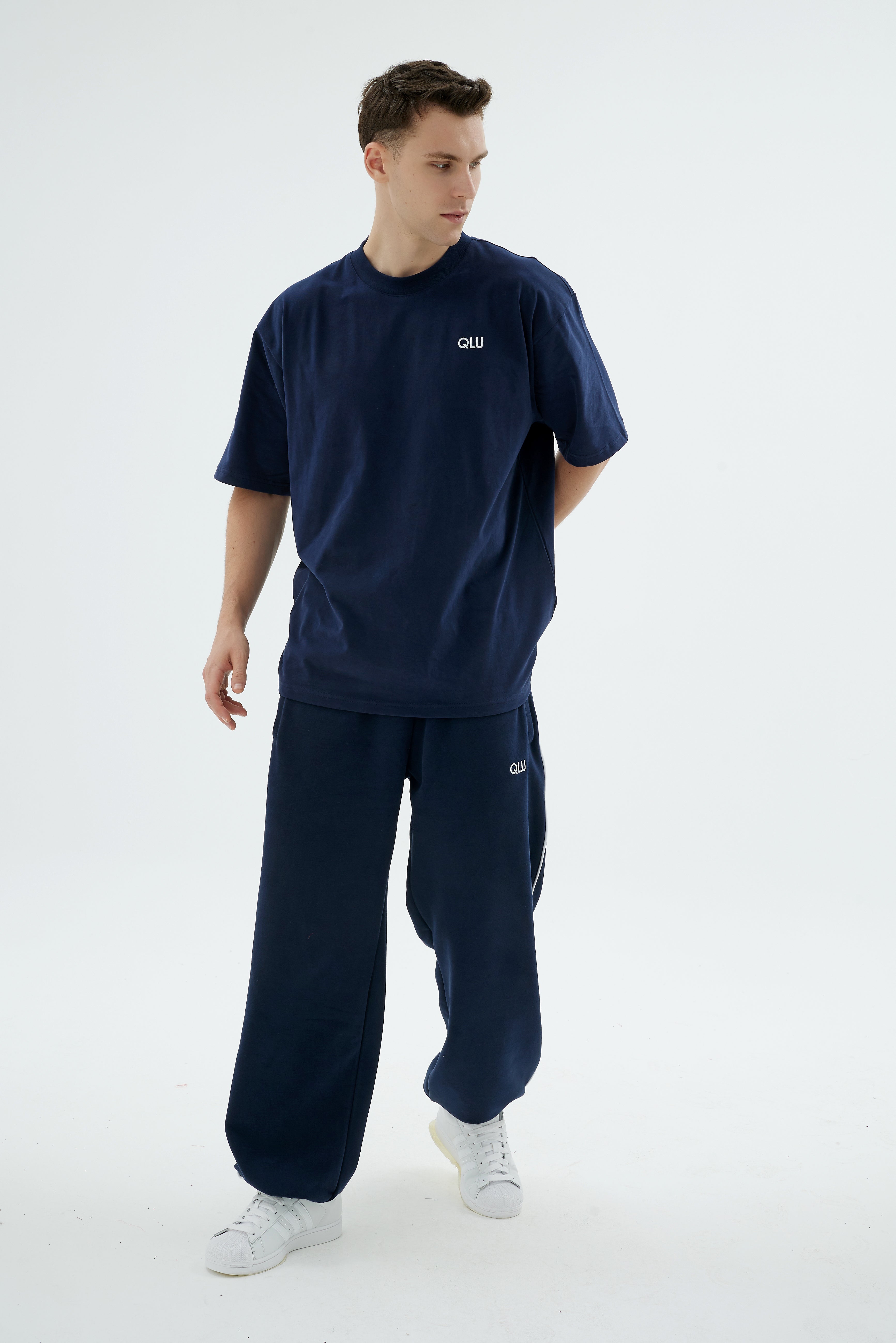 Rise Collection Erkek Combed T-Shirt – Dark Blue