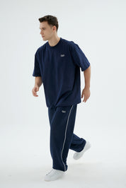 Rise Collection Erkek Combed T-Shirt – Dark Blue