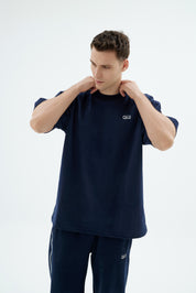 Rise Collection Erkek Combed T-Shirt – Dark Blue