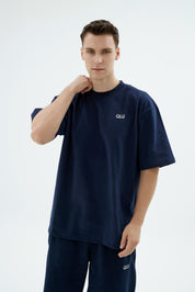 Rise Collection Erkek Combed T-Shirt – Dark Blue