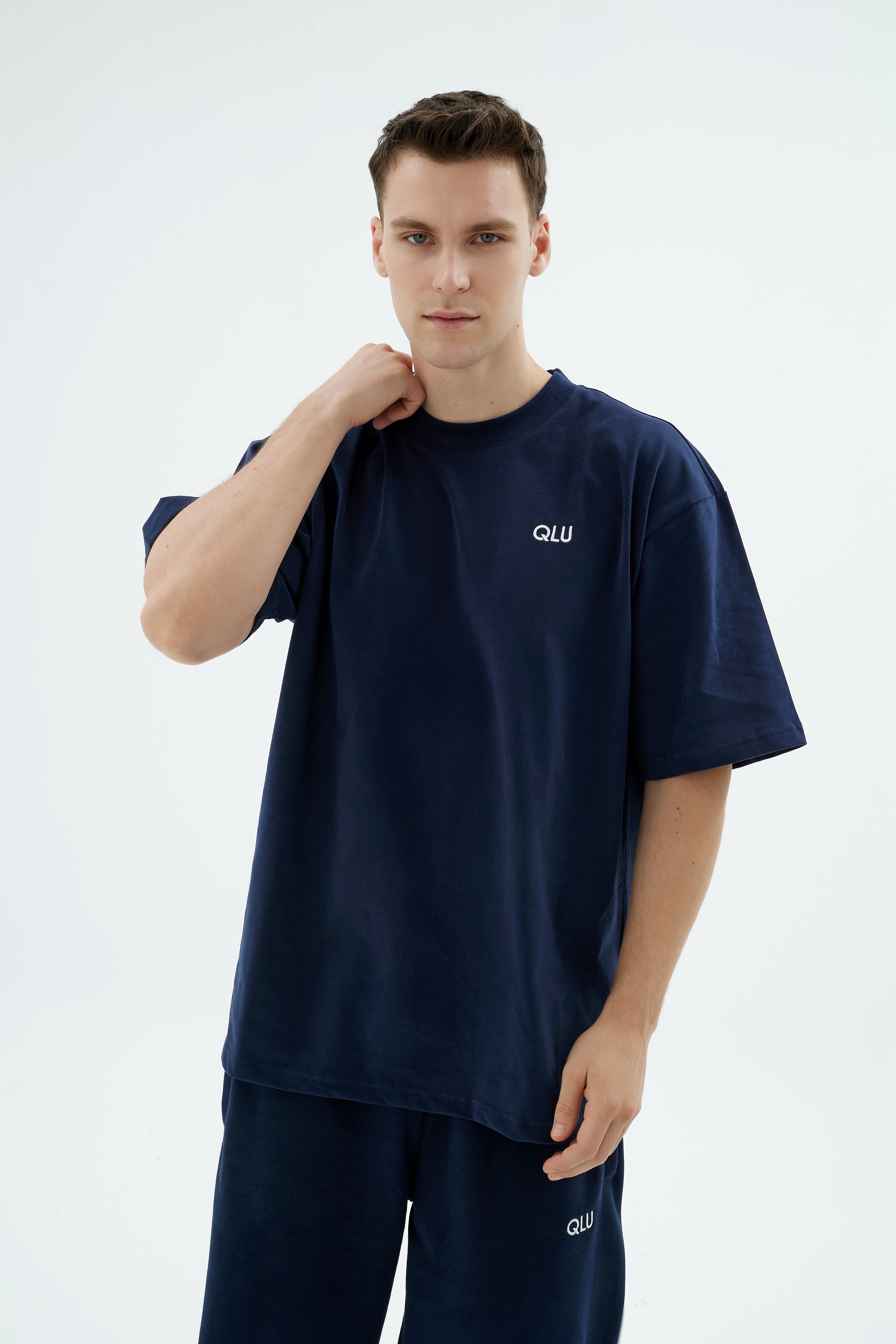 Rise Collection Erkek Combed T-Shirt – Dark Blue