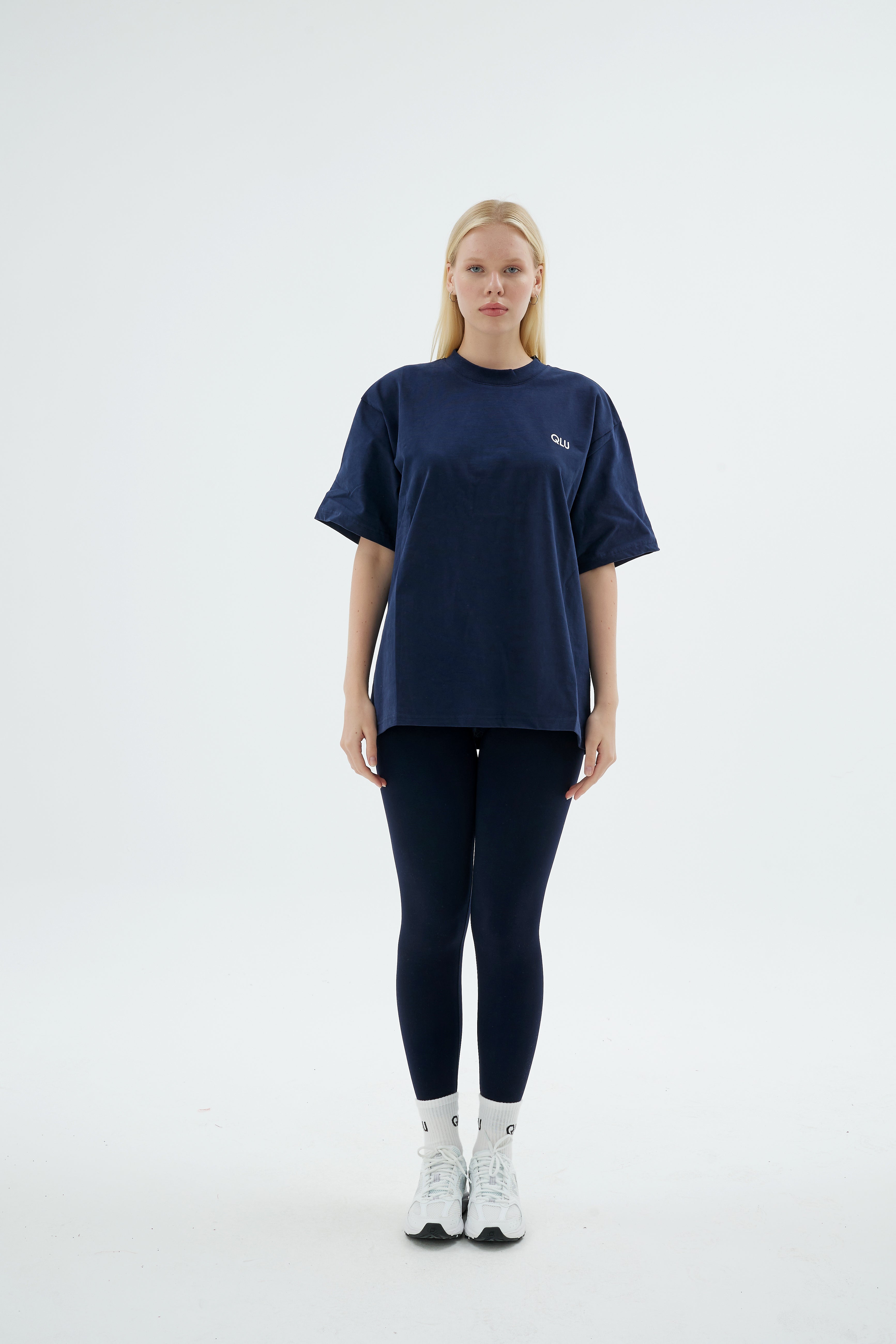 Rise Collection Kadın Combed T-Shirt – Dark Blue