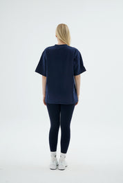 Rise Collection Kadın Combed T-Shirt – Dark Blue