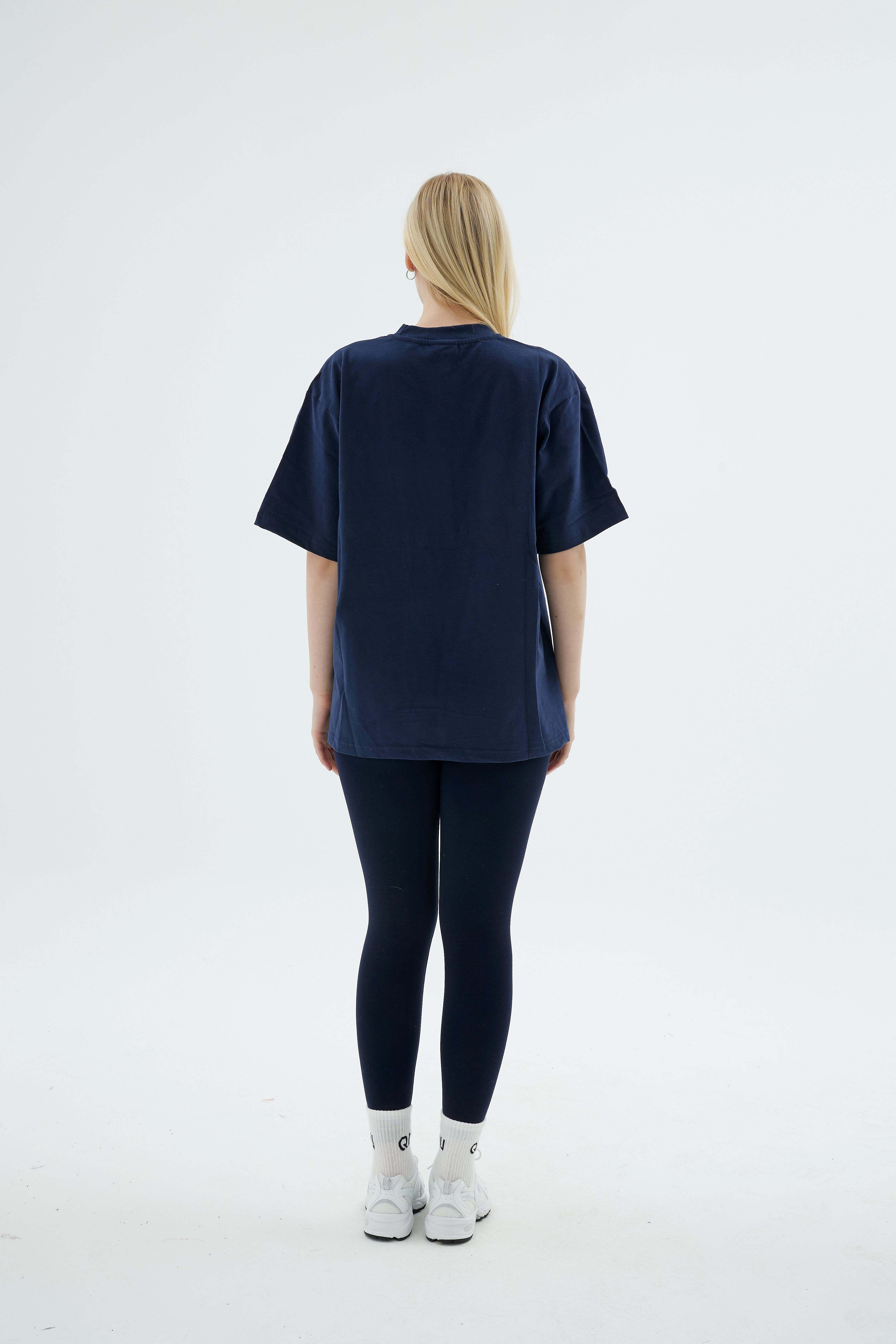 Rise Collection Kadın Combed T-Shirt – Dark Blue