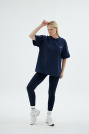 Rise Collection Kadın Combed T-Shirt – Dark Blue