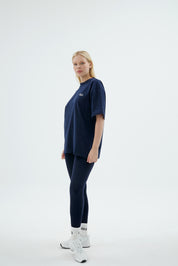 Rise Collection Kadın Combed T-Shirt – Dark Blue